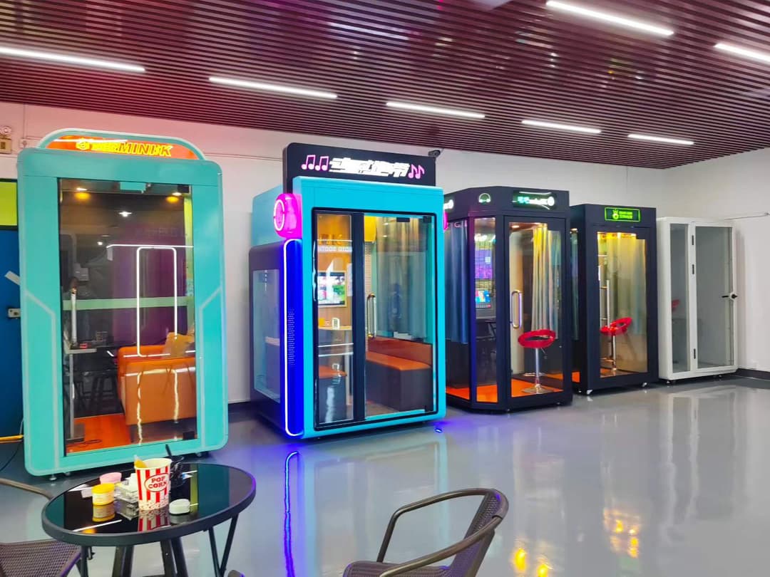 Fun-vend showroom with smart entertainment equipment
